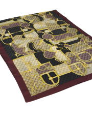 GUCCİ VUAL İPEK ŞAL G BASKILI KEMERLİ DESEN BORDO