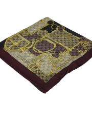 GUCCİ VUAL İPEK ŞAL G BASKILI KEMERLİ DESEN BORDO
