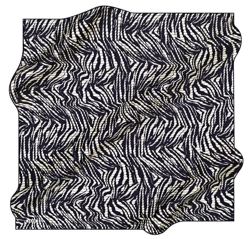 AKER NOSTALJİ TİVİL İPEK EŞARP LACİVERT 8573-921