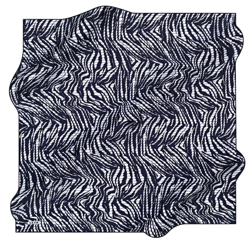 AKER NOSTALJİ TİVİL İPEK EŞARP LACİVERT 8573-922