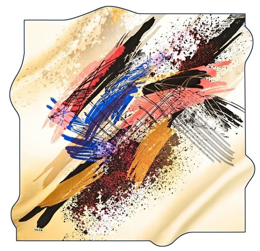 AKER NOSTALJİ TİVİL İPEK EŞARP 8581-912