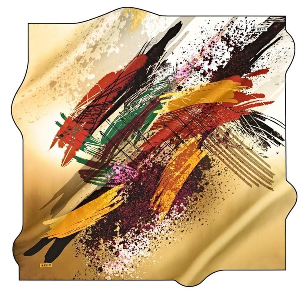 AKER NOSTALJİ TİVİL İPEK EŞARP 8581-914