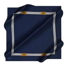 AKER NOSTALJİ TİVİL İPEK EŞARP LACİVERT 8658-921