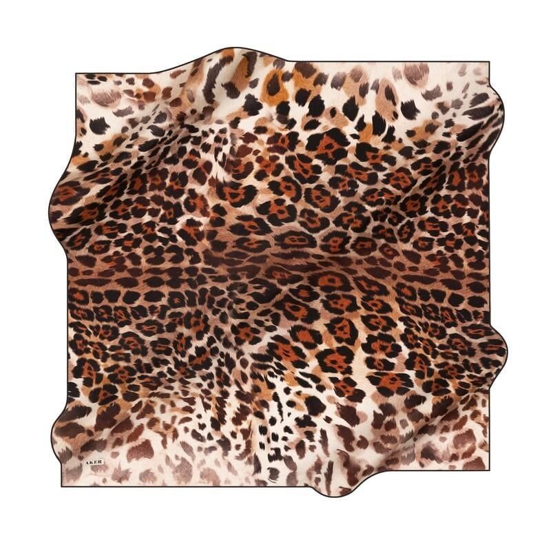 AKER  SURA İPEK EŞARP LEOPAR DESEN  8894-311