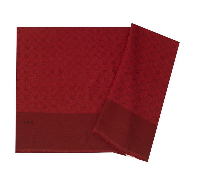 AKER ELEGANCE MONOGRAM ŞAL 1090100-941 BORDO