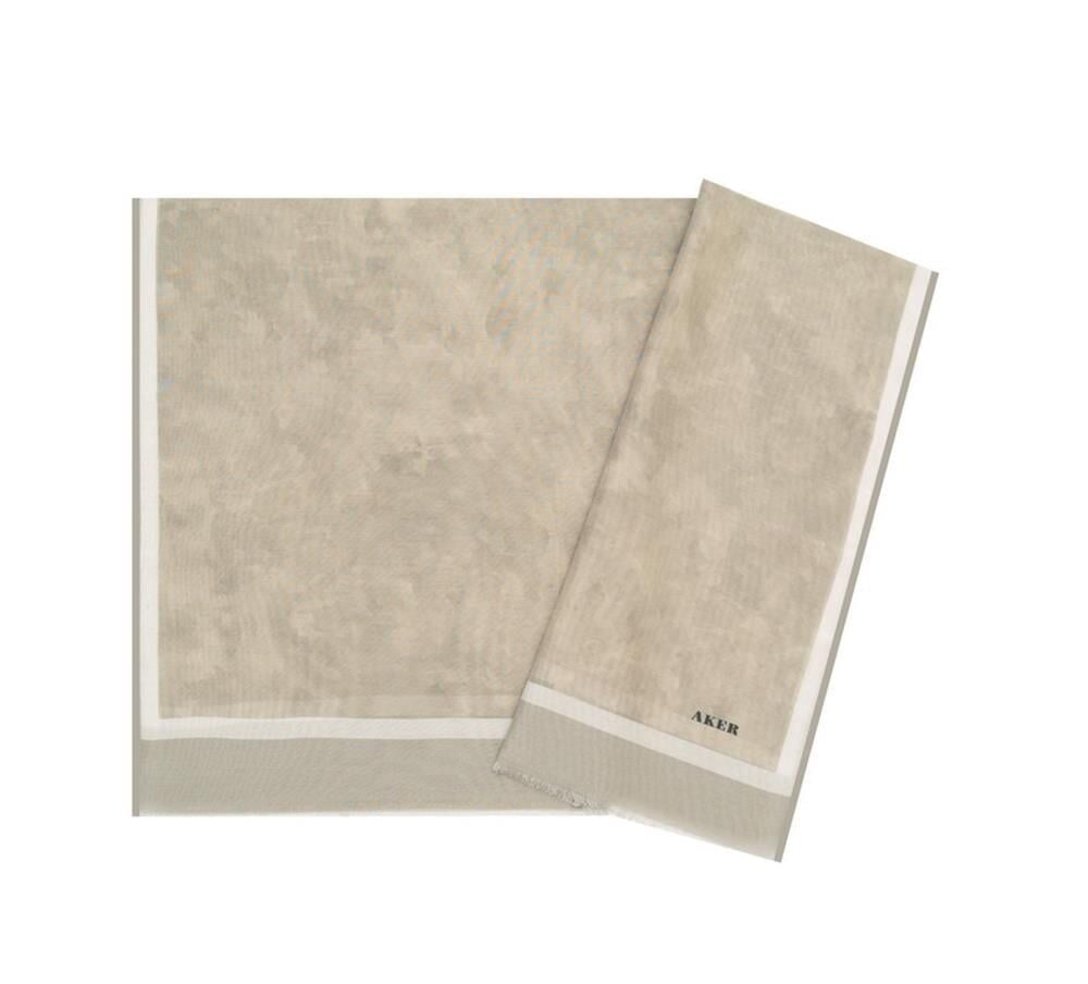 Aker Yaz Serinliği İpek Koton Şal -Bulut Deseni 7208777-431 Taş