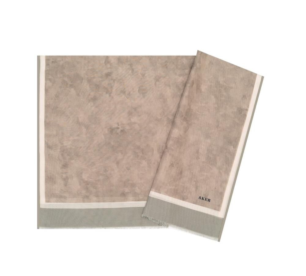 Aker Yaz Serinliği İpek Koton Şal -Bulut Deseni 7208777-433 Vizon