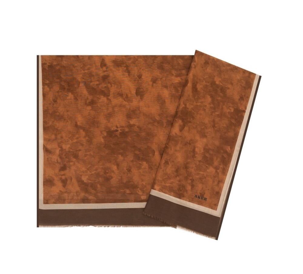 Aker Yaz Serinliği İpek Koton Şal -Bulut Deseni 7208777-434 Bakır