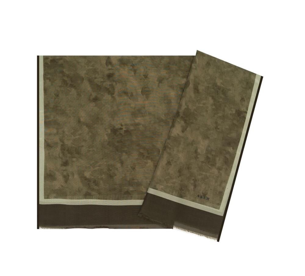 Aker Yaz Serinliği İpek Koton Şal -Bulut Deseni 7208777-454 Haki