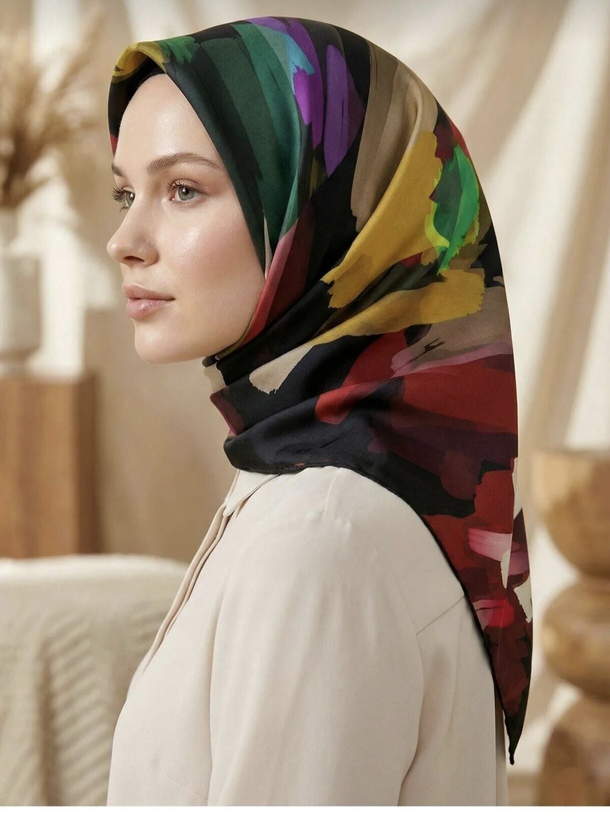AKER NOSTALJİ SURA İPEK EŞARP 8295-314