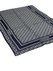 VUAL İPEK ŞAL D DESEN LACİVERT BEYAZ