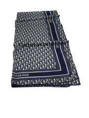 DİOR VUAL İPEK ŞAL DİOR DESEN LACİVERT BEYAZ