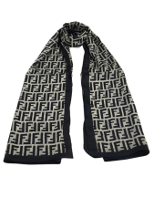 VUAL İPEK ŞAL  F BASKILI  DESEN  SİYAH KREM