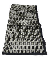 VUAL İPEK ŞAL  F BASKILI  DESEN  SİYAH KREM