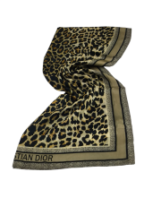 DİOR LEOPAR DESEN VUAL İPEK ŞAL