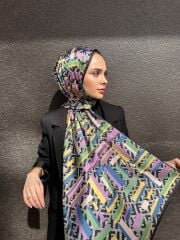 FENDİ KARMA DESEN  VUAL İPEK ŞAL SİYAH