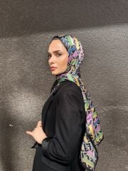 FENDİ KARMA DESEN  VUAL İPEK ŞAL SİYAH