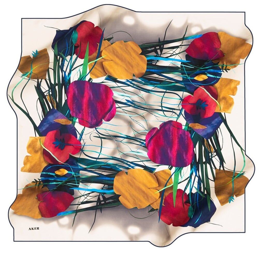 AKER NOSTALJİ TİVİL İPEK EŞARP  7127-921