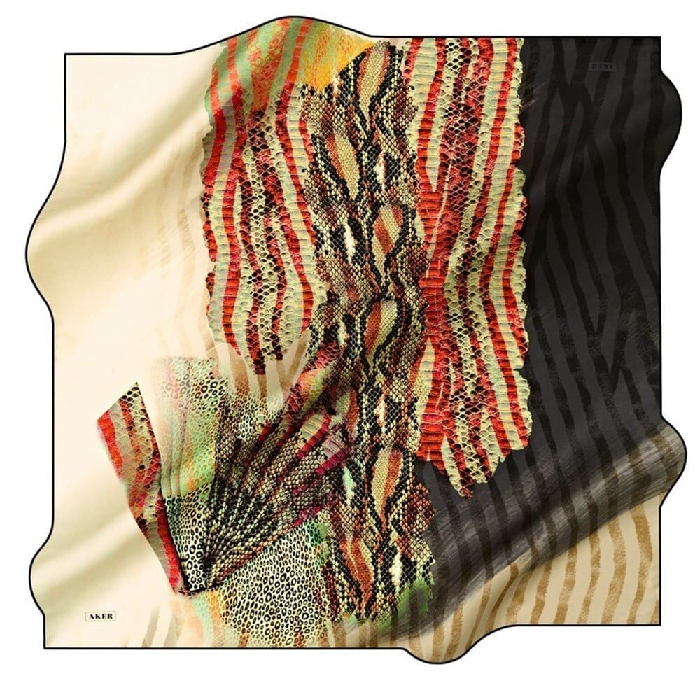 AKER NOSTALJİ TİVİL  İPEK EŞARP 8579-912