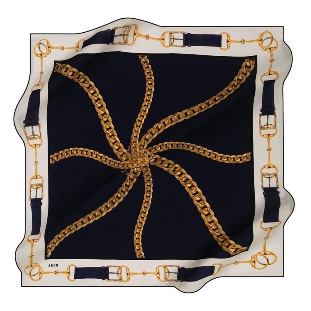 AKER SURA İPEK EŞARP 8449-321 LACİVERT