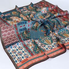 ARMİNE SURA İPEK EŞARP NOSTALJİ ETNİK DESEN  7932-09