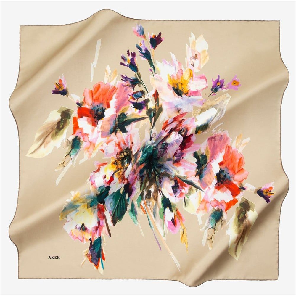 AKER SURA İPEK EŞARP 7691-351 BÜYÜK BOY